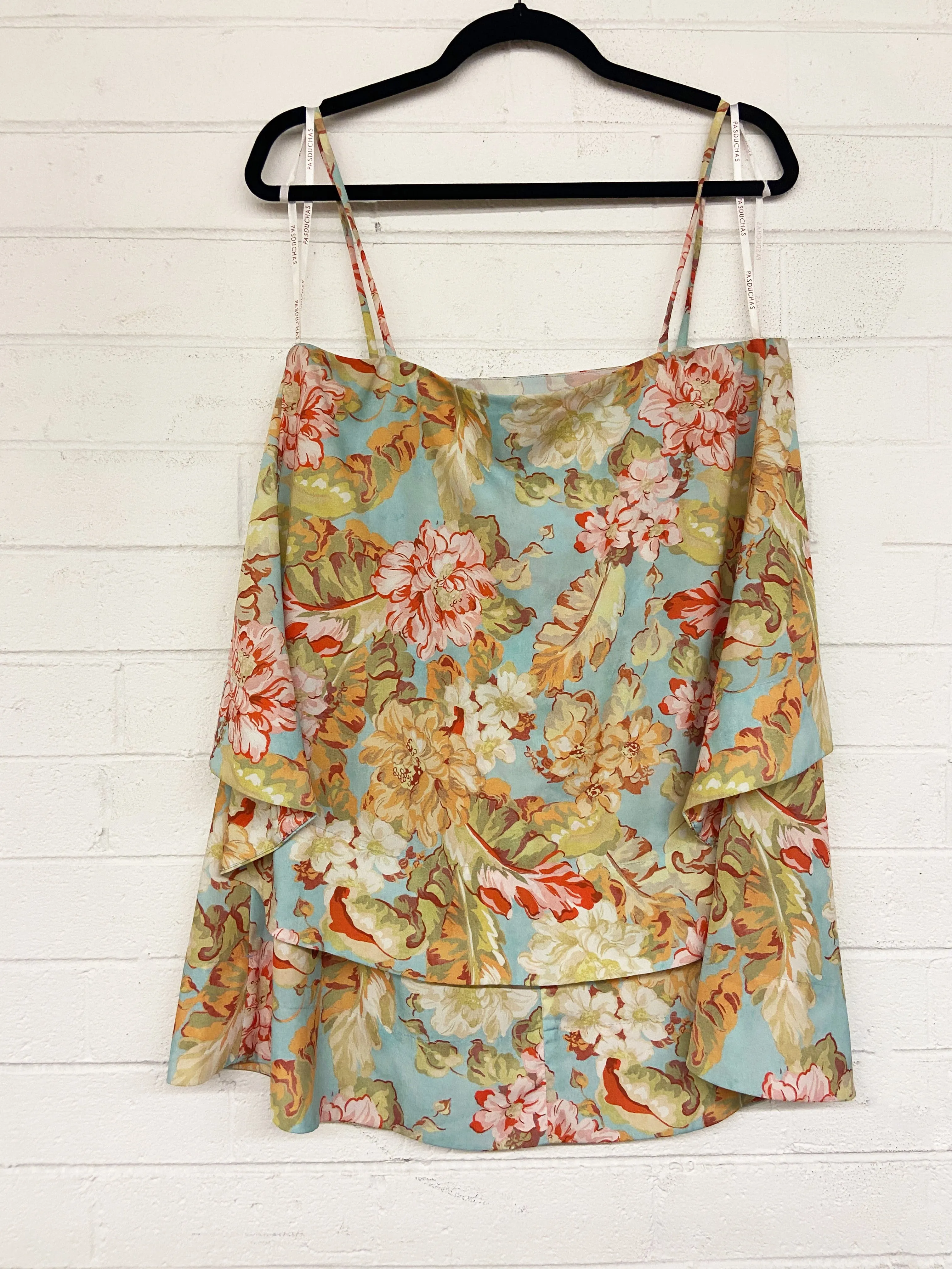 Floral Print Shoe String Top