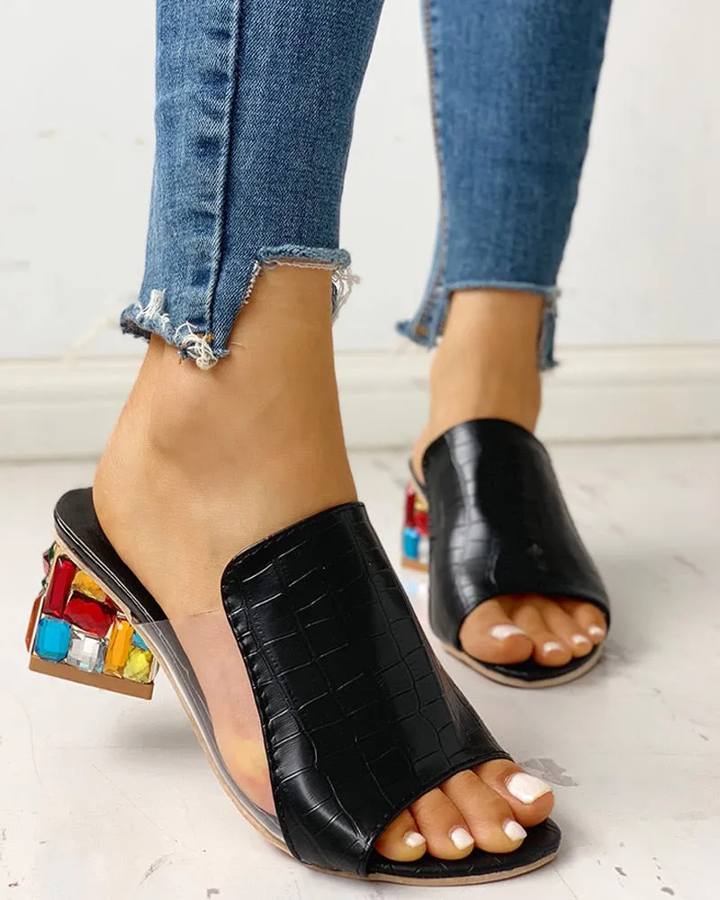Florencia Crystal Rhinestone Heels