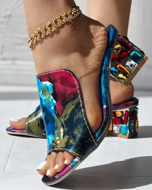 Florencia Crystal Rhinestone Heels
