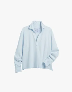 Frank & Eileen Patrick Popover Henley in Ice (Heritage Jersey