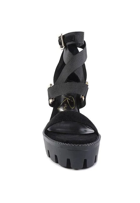 FRESH DAISY Harness Straps Platform High Heels
