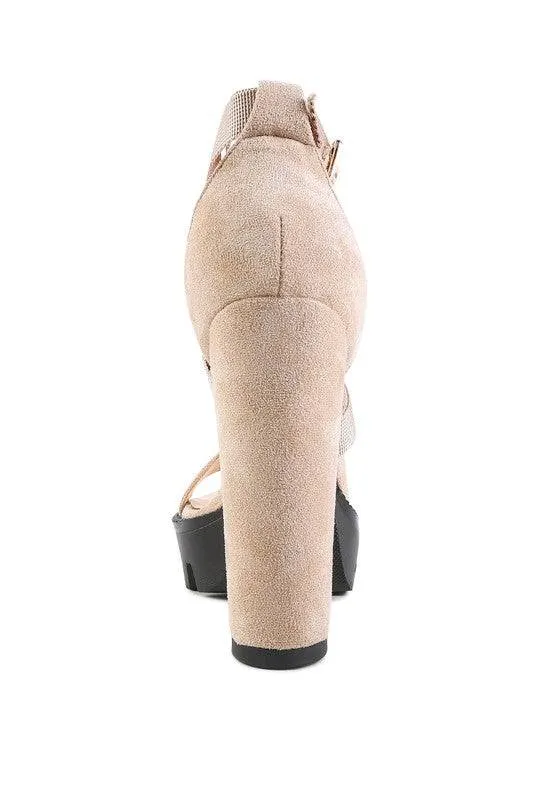 FRESH DAISY Harness Straps Platform High Heels
