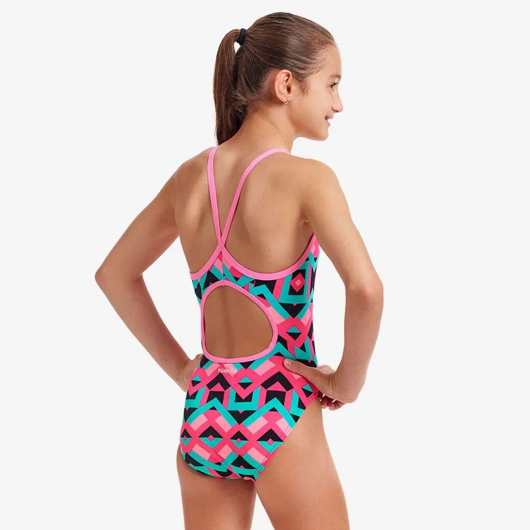 Funkita Girl's Diamond Back One Piece | Square Stare