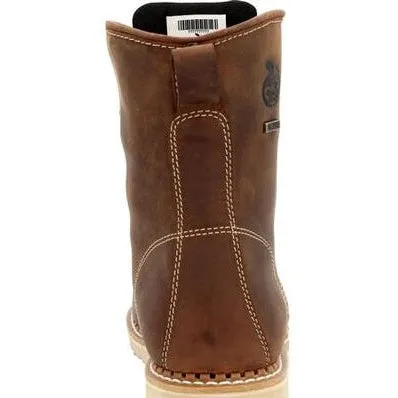 Georgia Men's Wedge 8" Waterproof Soft Toe Slip Resistant Work Boot -Brown- GB00532