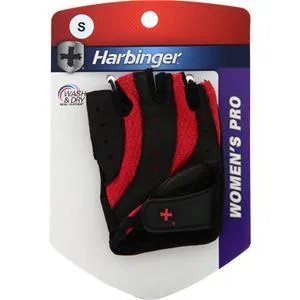 Harbinger Women's Pro Glove Wash and Dry Black/Pink (Small) 2 glove