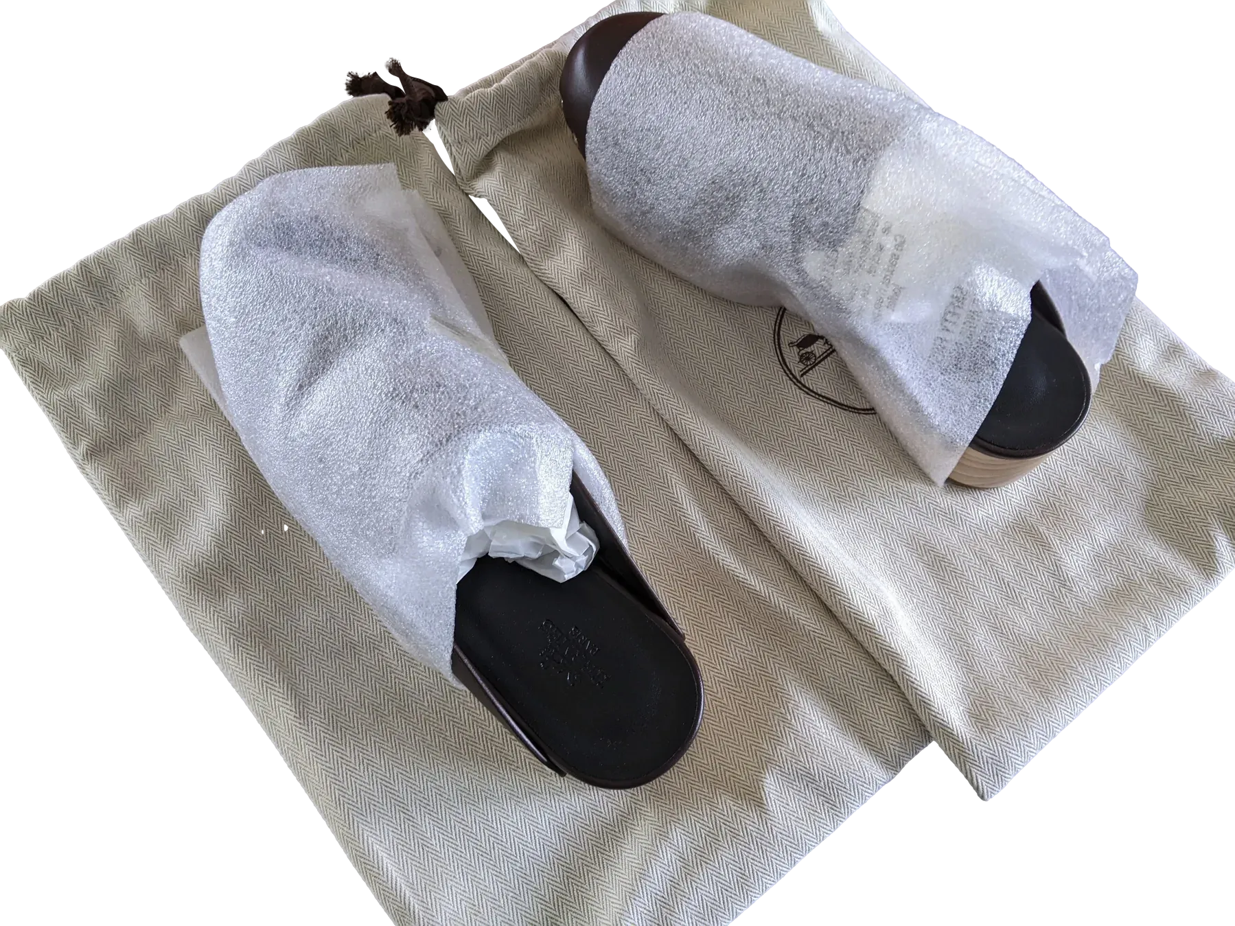 Hermes [SH13] Cafe "Mules Femme Calya"  Women Calfskin Mules Sz 37, BNIB!