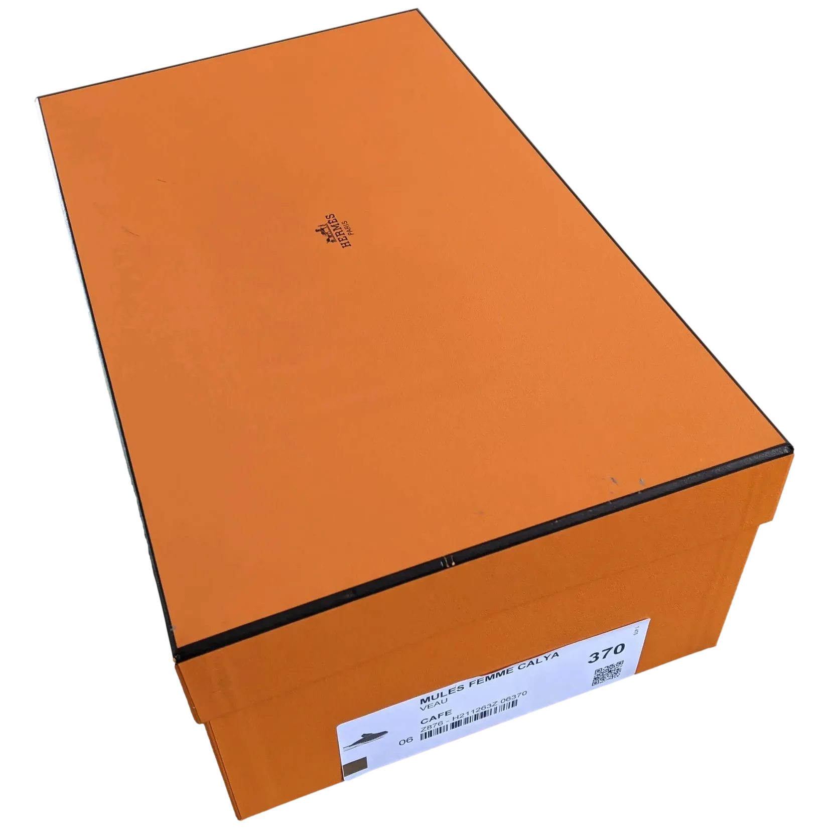 Hermes [SH13] Cafe "Mules Femme Calya"  Women Calfskin Mules Sz 37, BNIB!