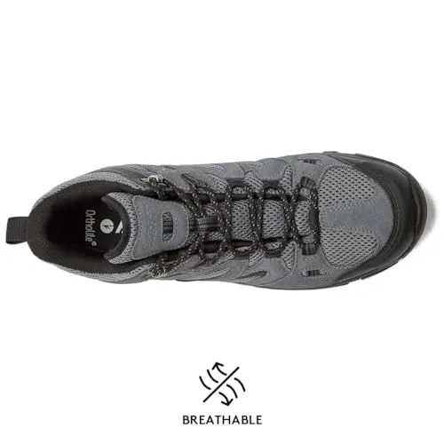HI-TEC Ravus WP Mid Waterproof Hiking Boots for Men, Lightweight Breathable Outdoor Trekking Shoes - Dark Grey, 13 Medium