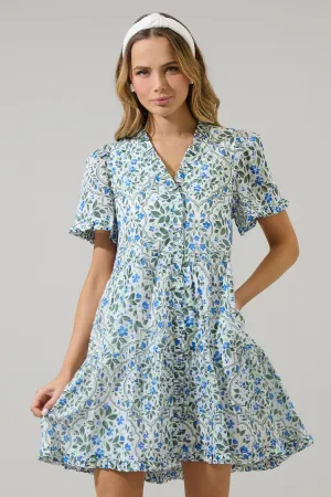 hilo floral shift mini dress