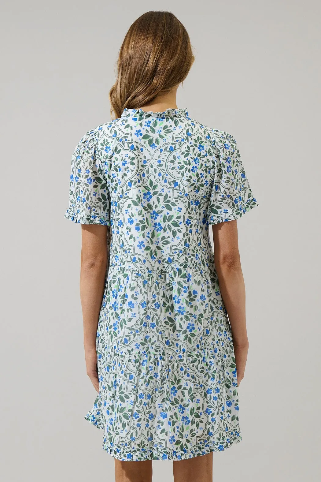 hilo floral shift mini dress