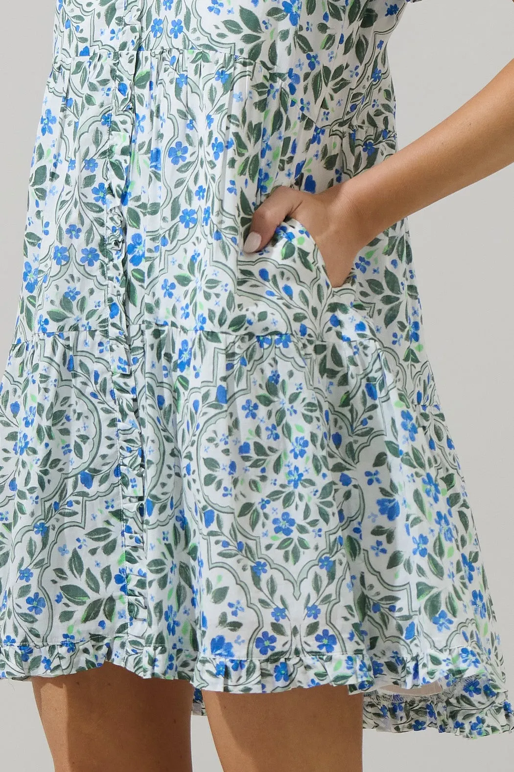 hilo floral shift mini dress