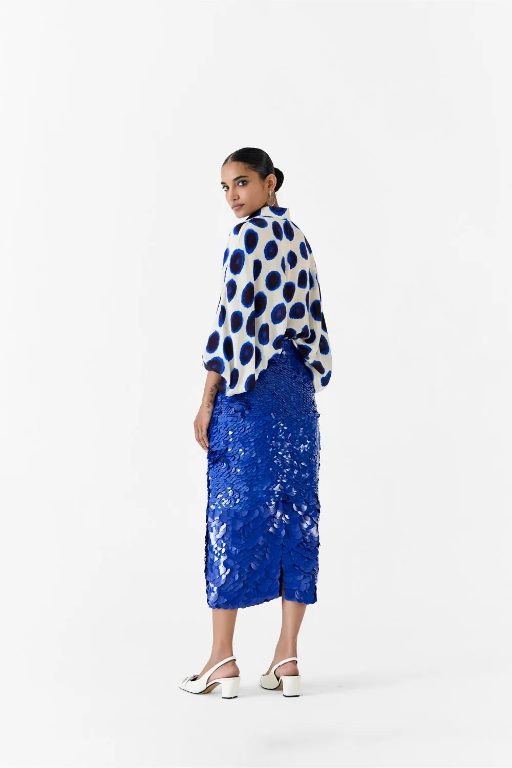 INDIGO BATWING SHIRT
