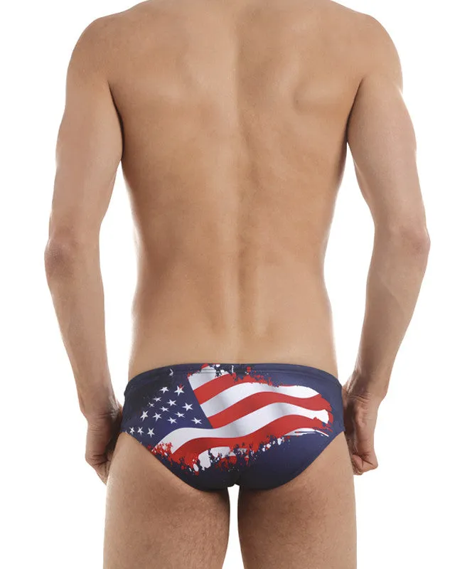 Jaked Men's Brief USA FLAG JWNUU05021
