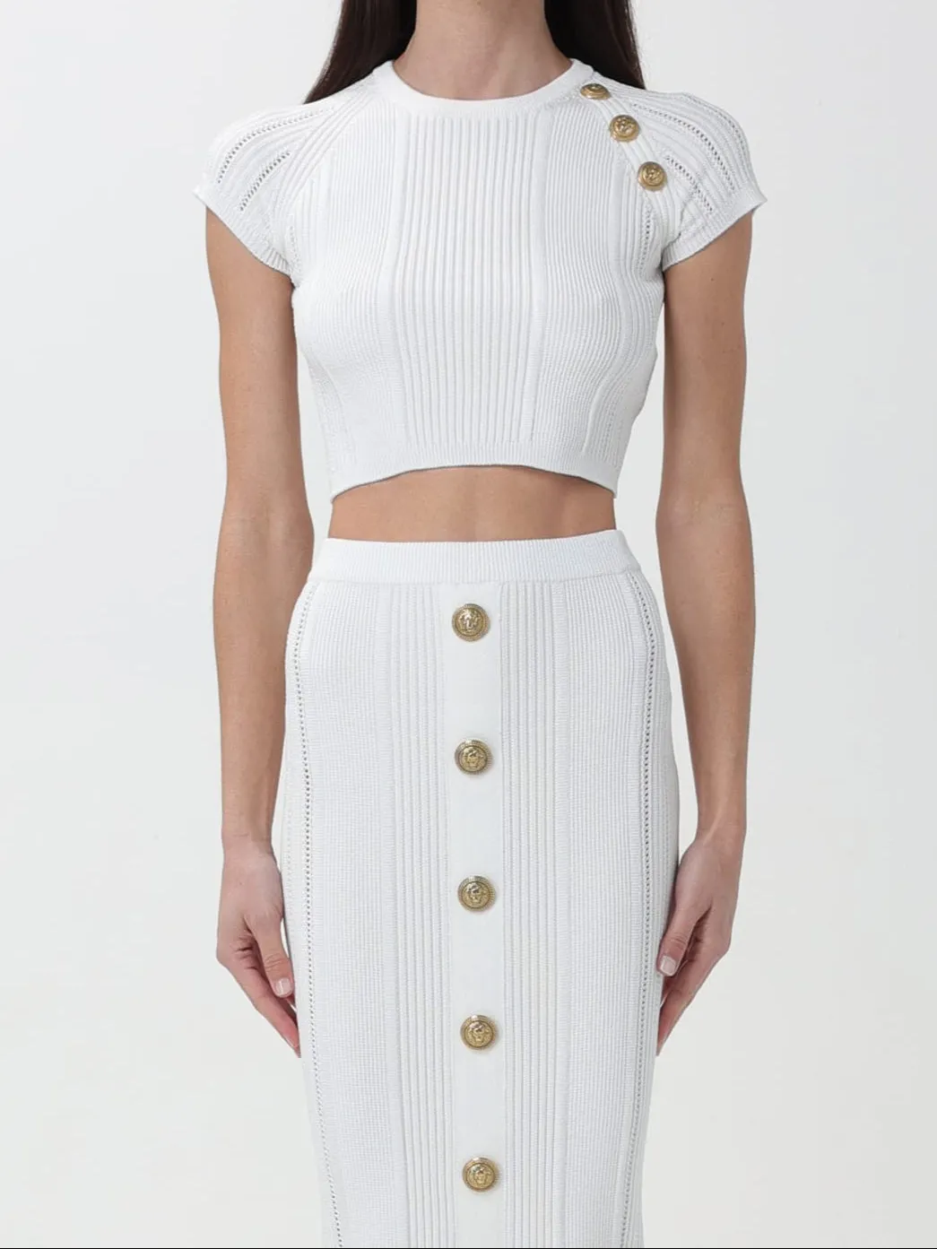Joni Rib Knit Crop Top & Midi Skirt Set