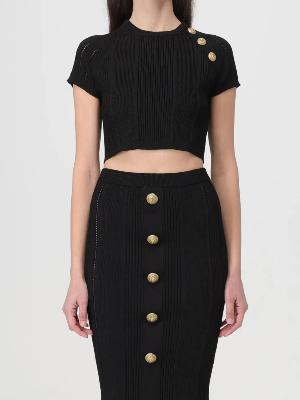 Joni Rib Knit Crop Top & Midi Skirt Set