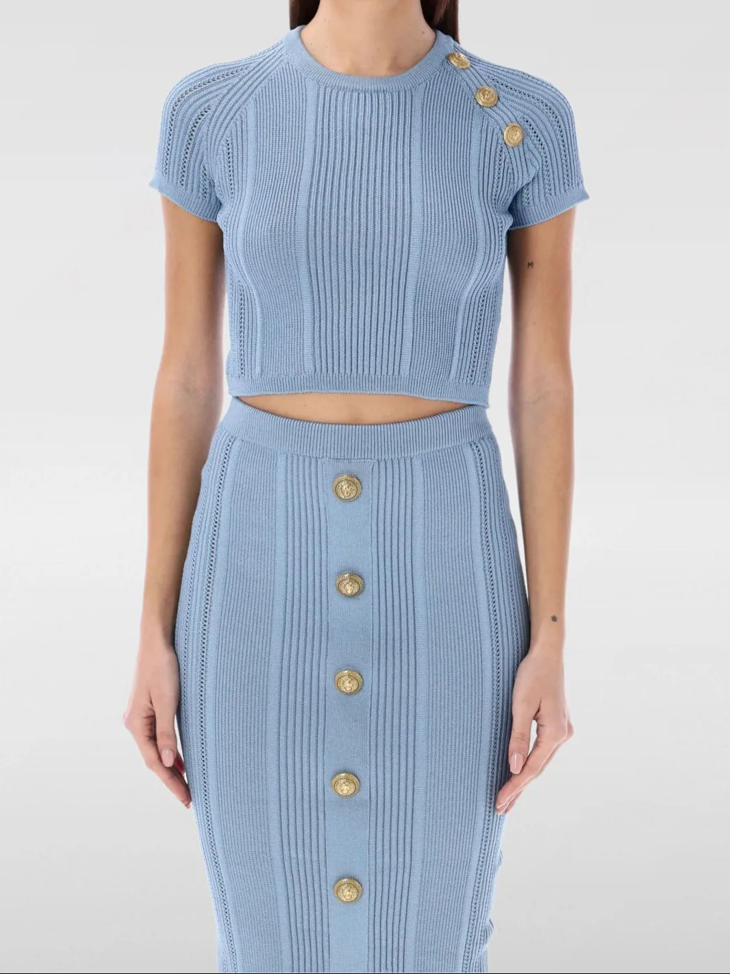 Joni Rib Knit Crop Top & Midi Skirt Set