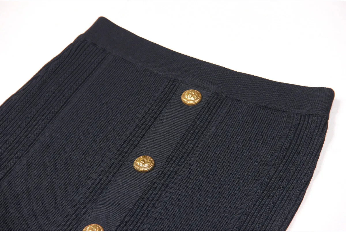 Joni Rib Knit Crop Top & Midi Skirt Set