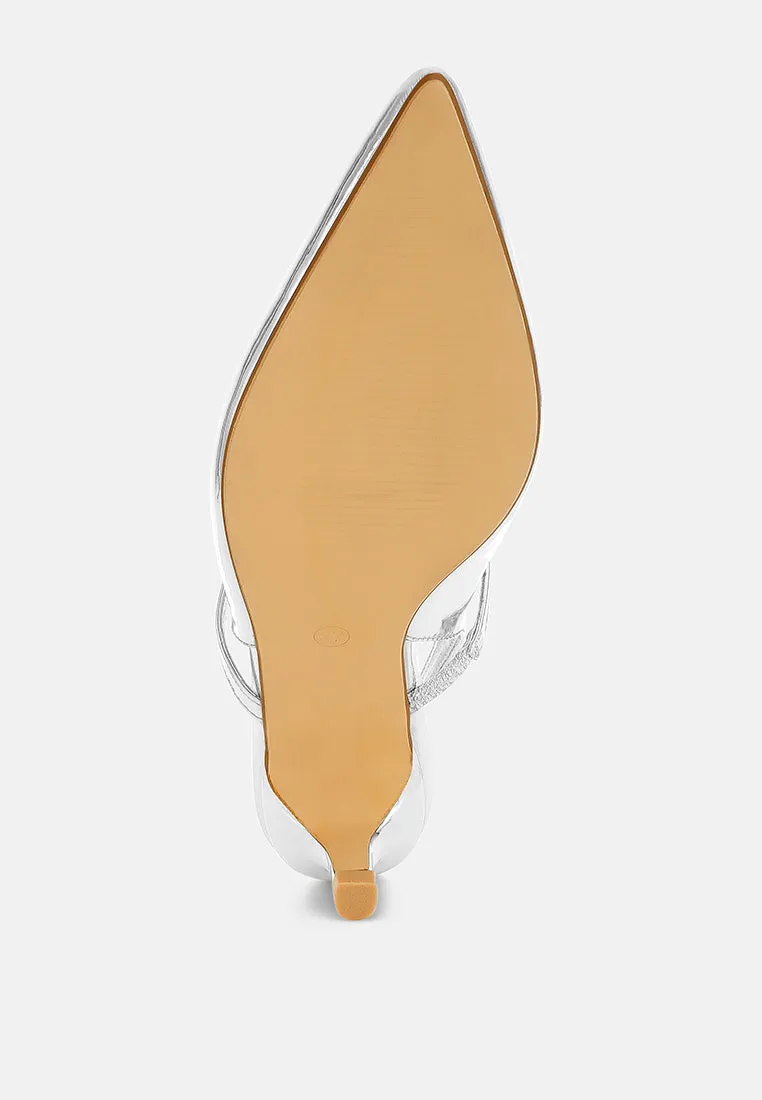 Kitten Heel Slingback Sandals By MODE