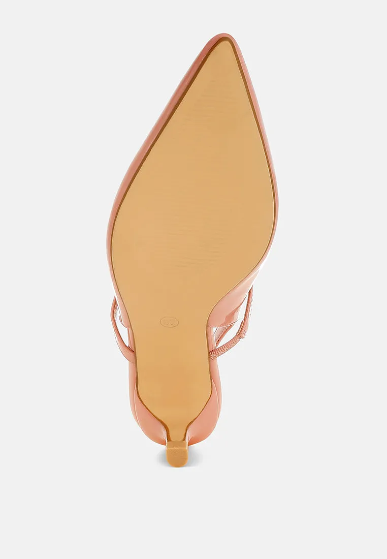 Kitten Heel Slingback Sandals By MODE