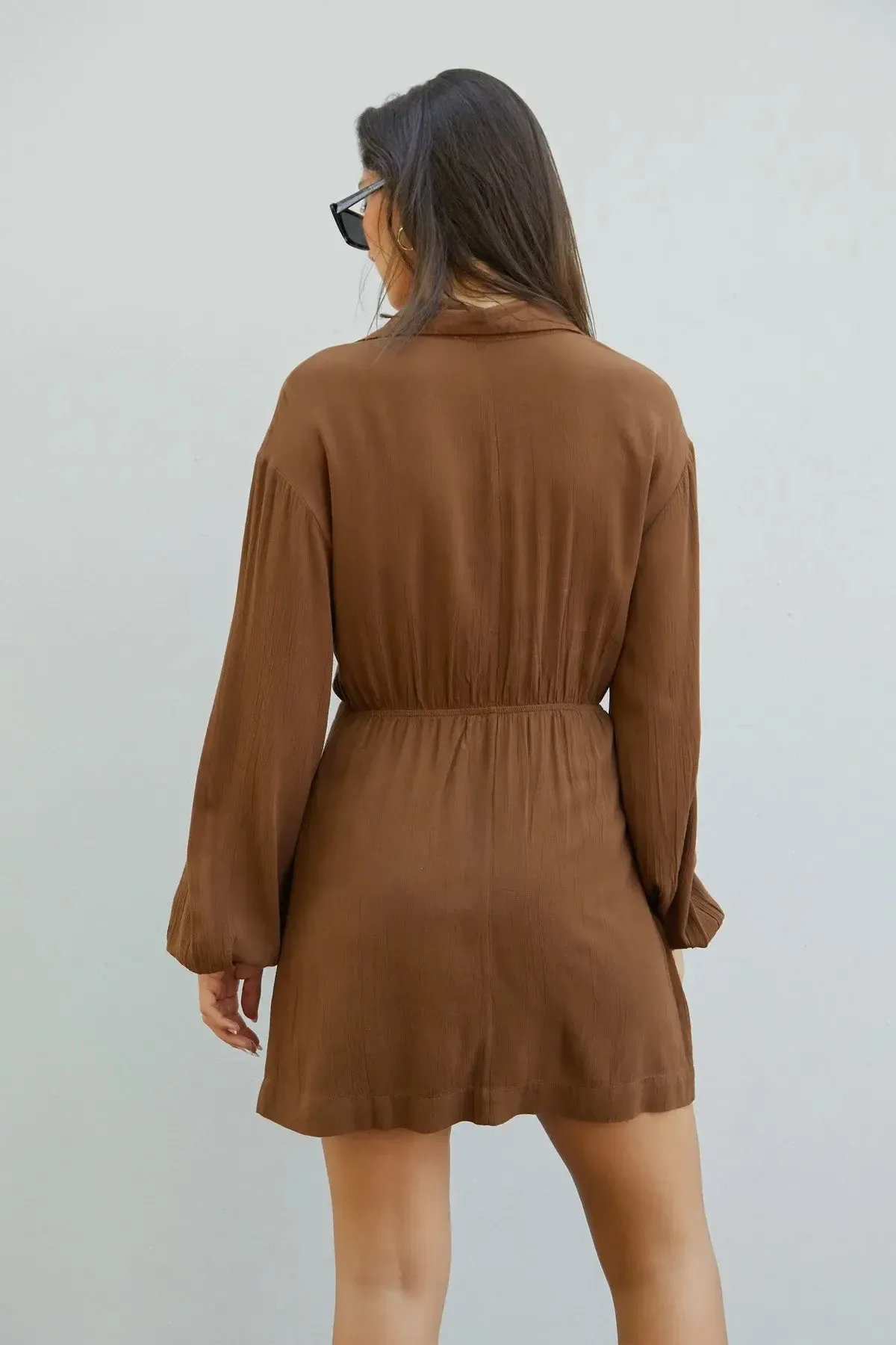 Knot Front Shirt Dress