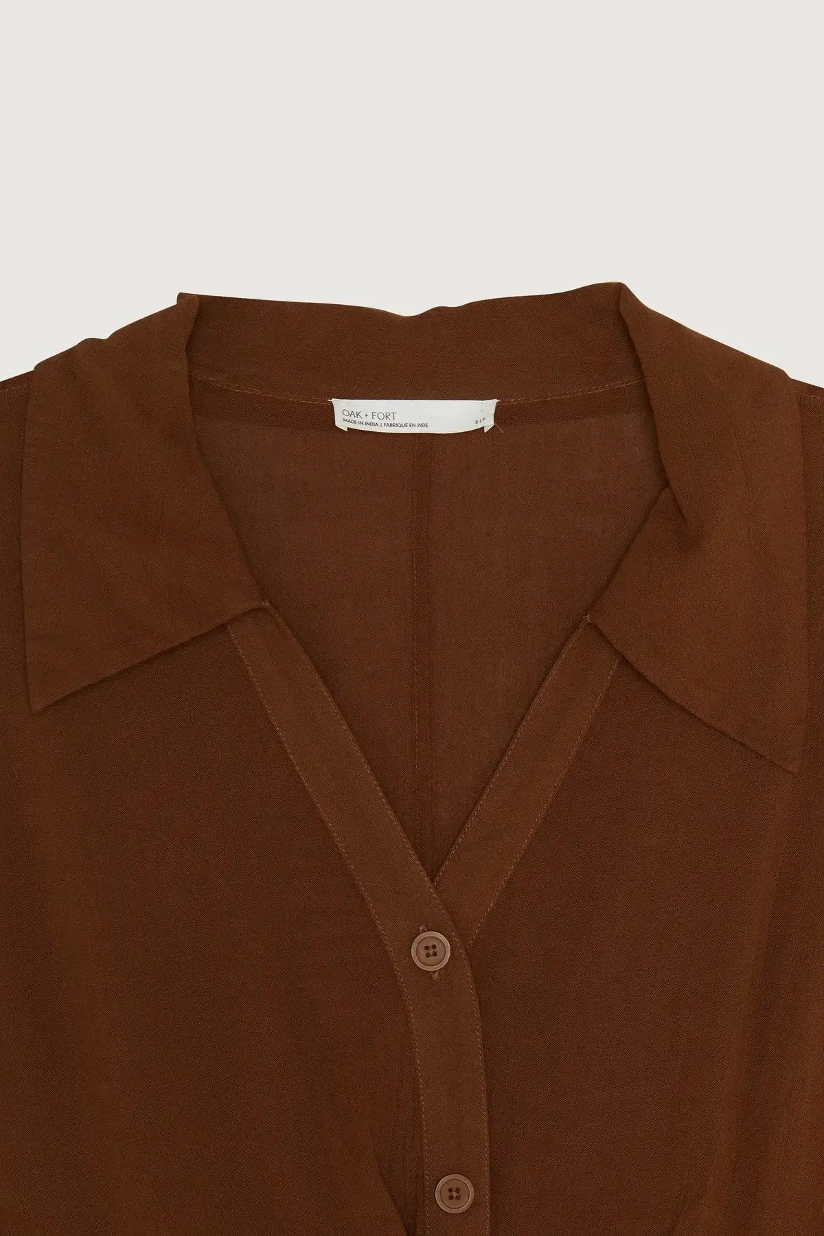 Knot Front Shirt Dress
