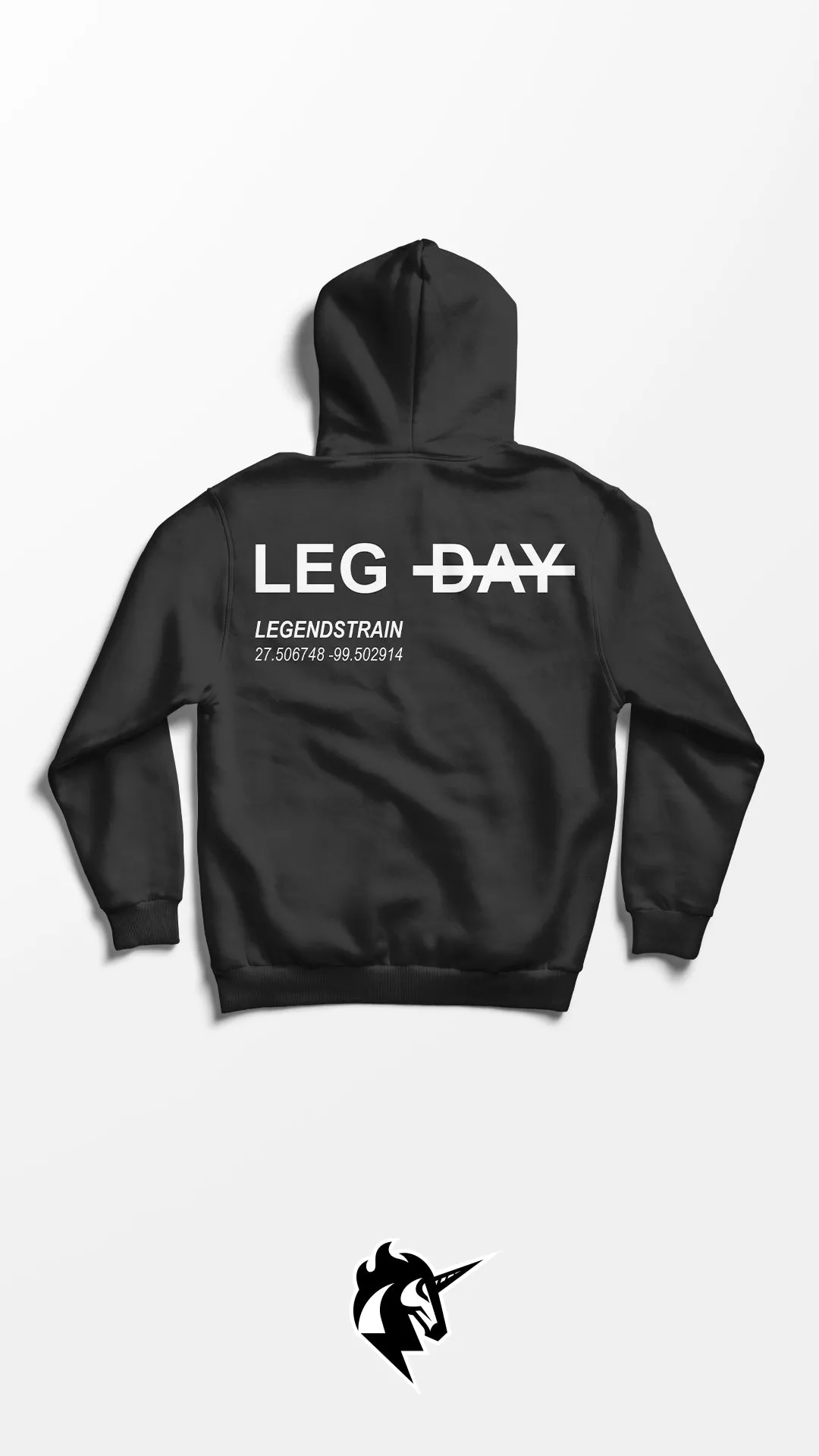 LEG DAY Hoodie Black