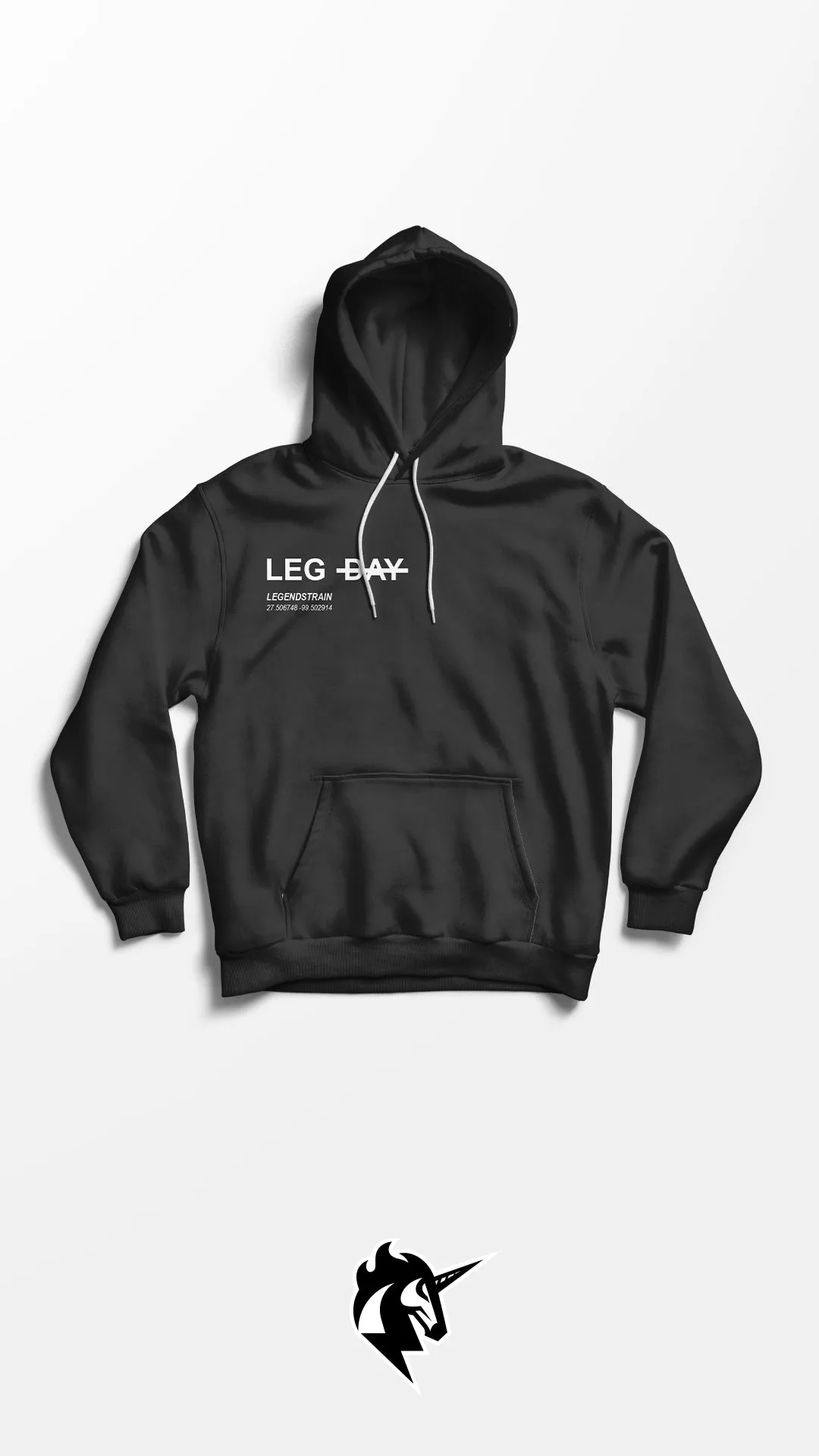 LEG DAY Hoodie Black