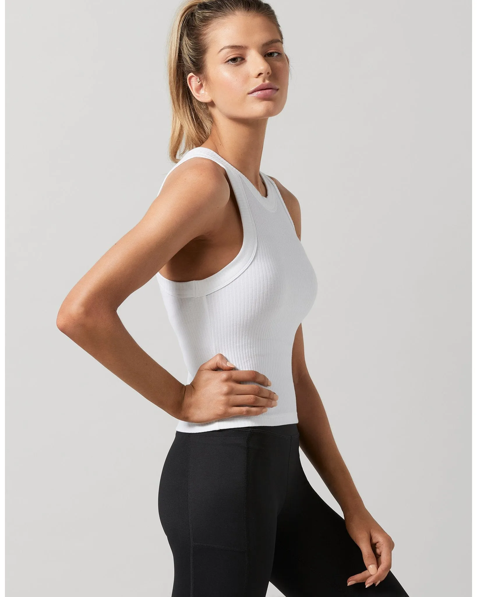 Lilybod Harmony Rib Tank - White
