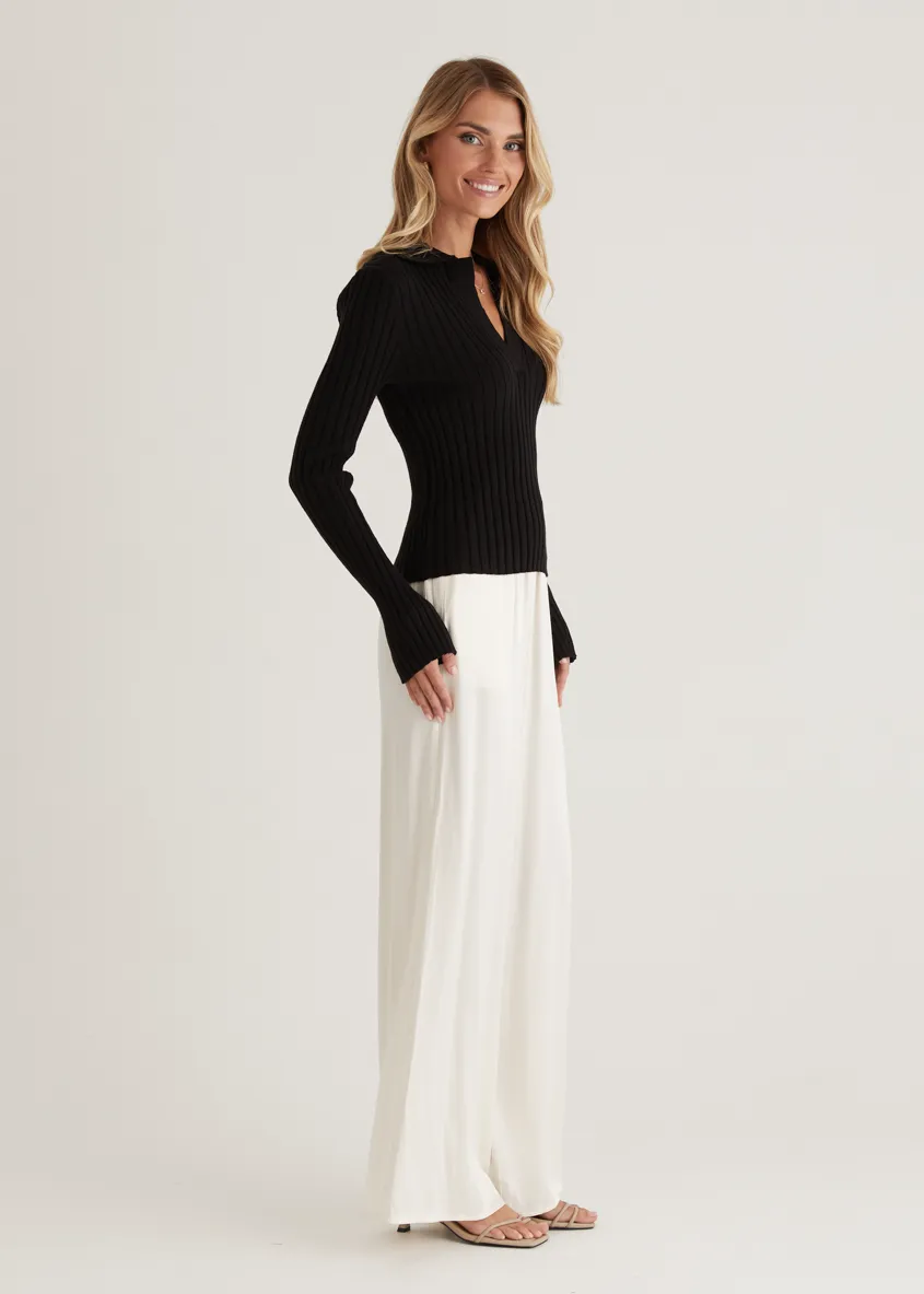 Lucie Knit Top - Black