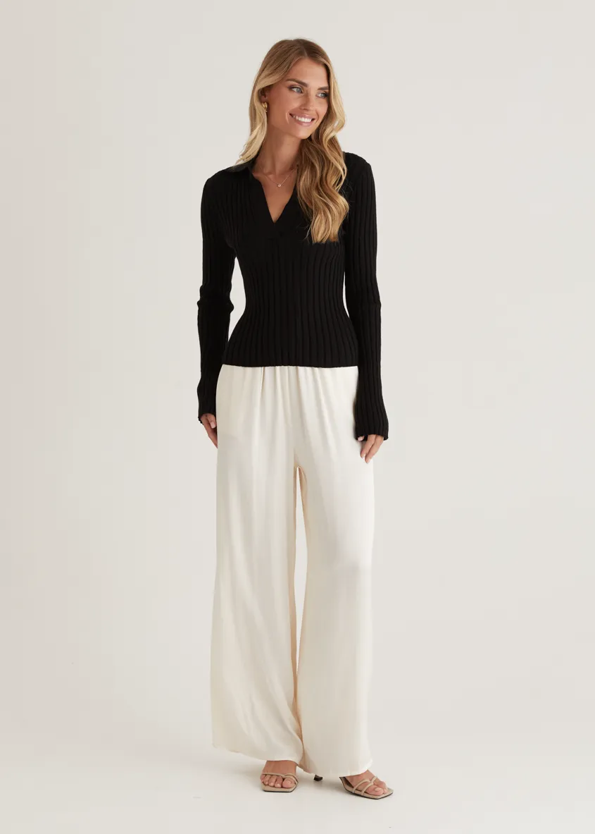 Lucie Knit Top - Black