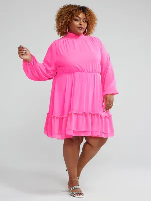 Lupita Chiffon Tiered Ruffle Dress