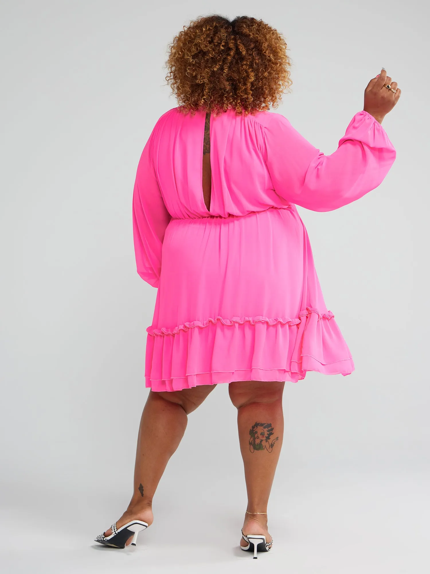Lupita Chiffon Tiered Ruffle Dress