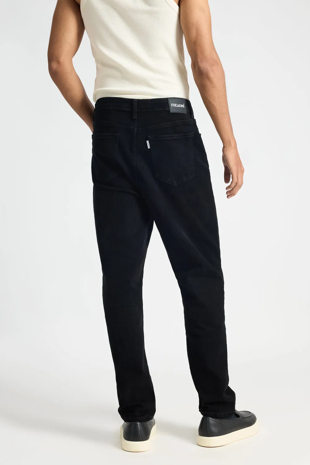 Luxe Black Men's Carrot Fit Jeans