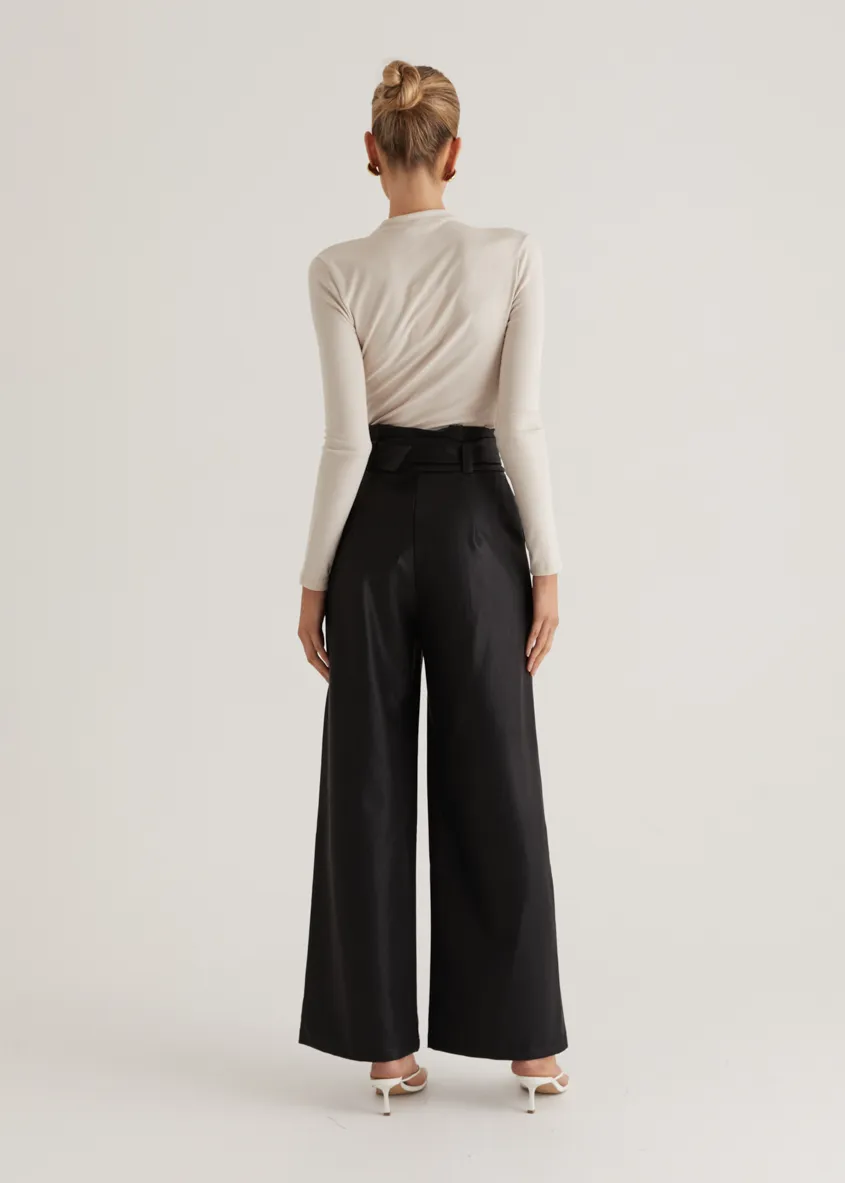 Mariah PU Pants - Black