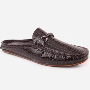 Men "OLGA" Patent Rubber Sole Moccasins