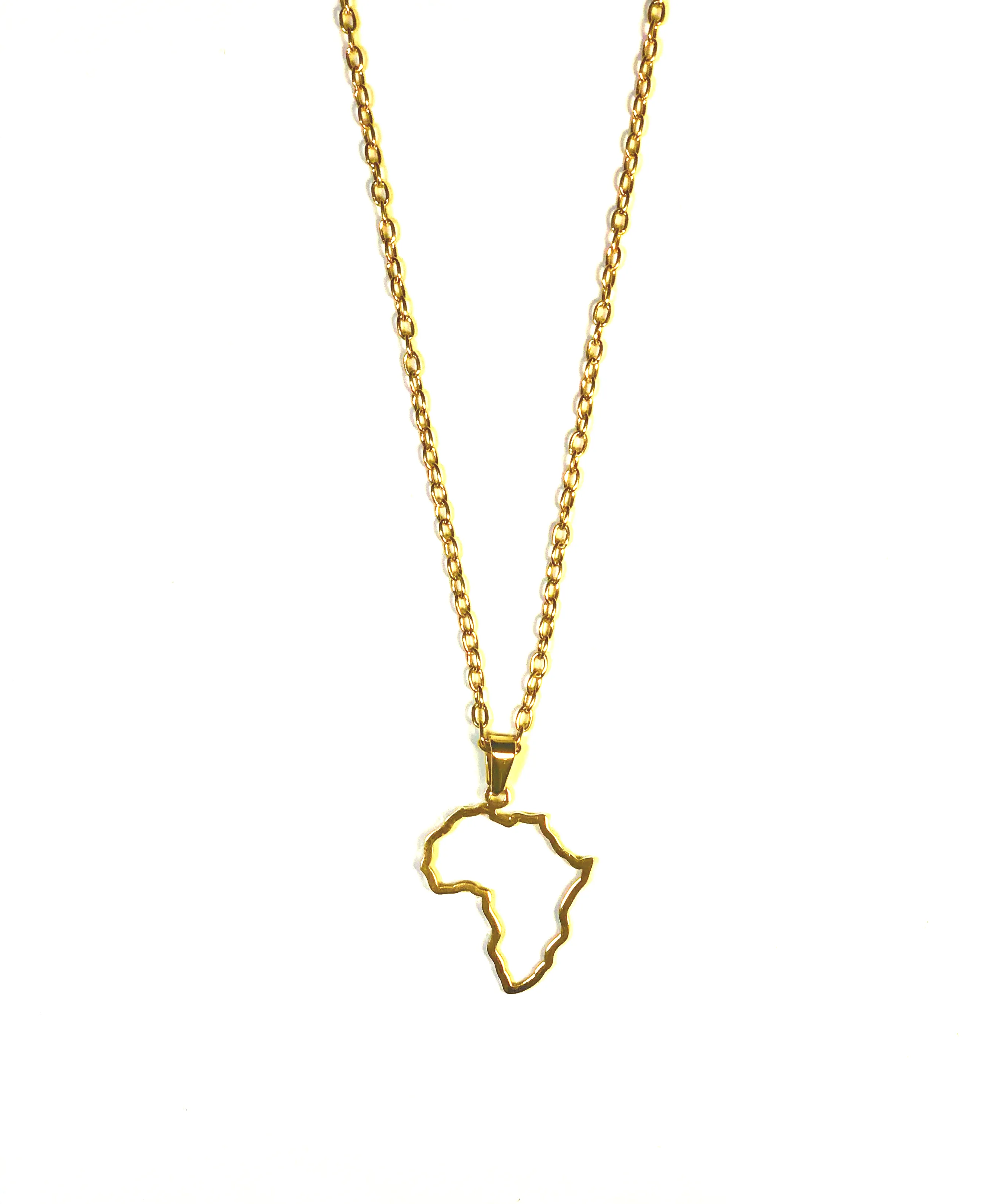 Minimal Africa Map Necklace