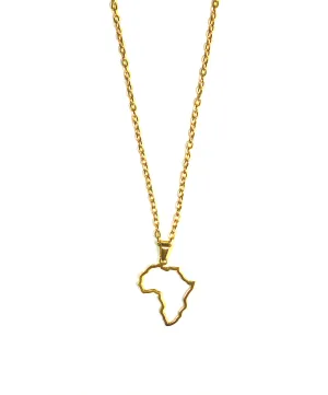 Minimal Africa Map Necklace