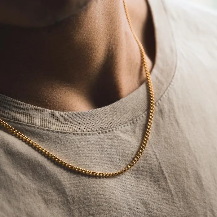 Minimal Cuban Chain - 24KT Gold
