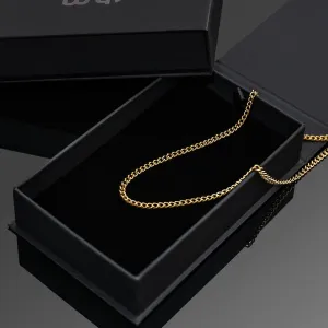 Minimal Cuban Chain - 24KT Gold
