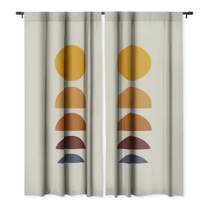 MINIMAL SUNRISE SUNSET I WINDOW CURTAINS