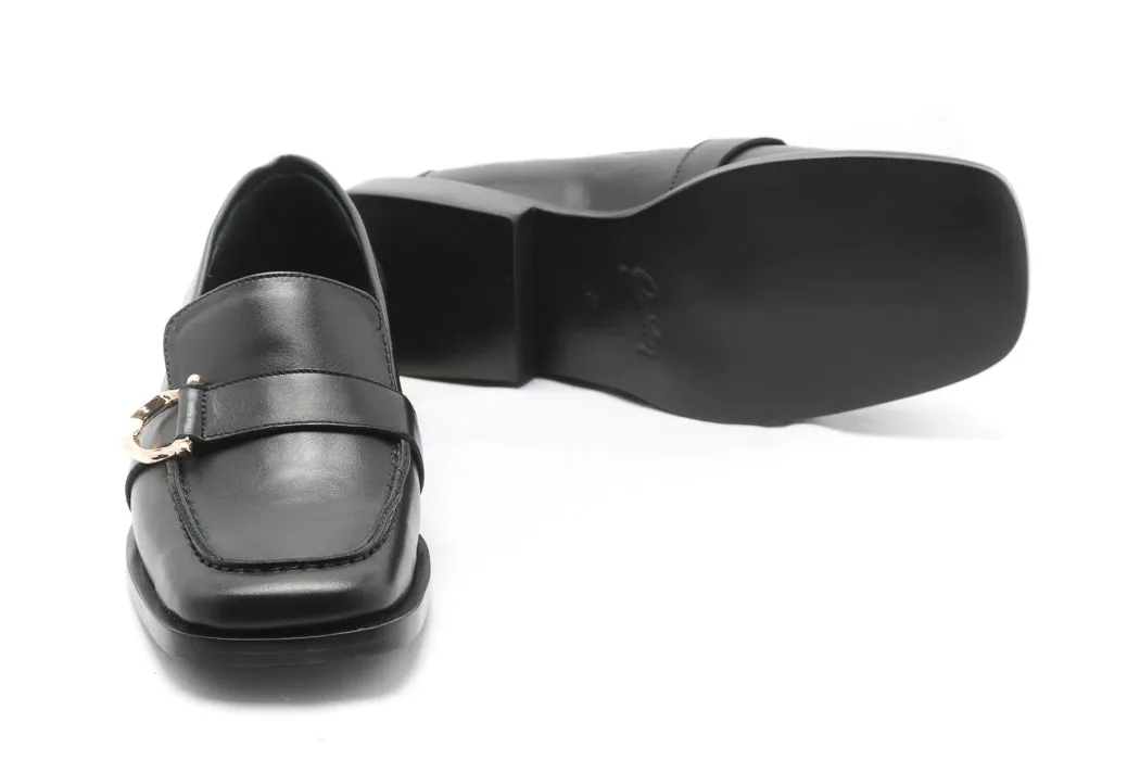 Moccasin Horseshoe Black
