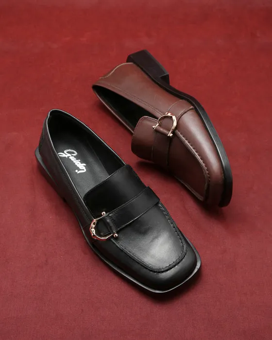 Moccasin Horseshoe Black