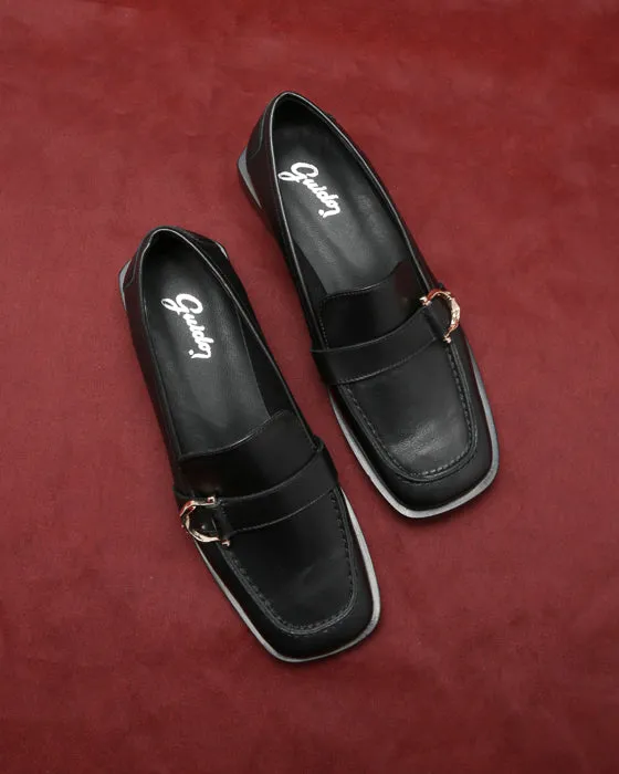 Moccasin Horseshoe Black