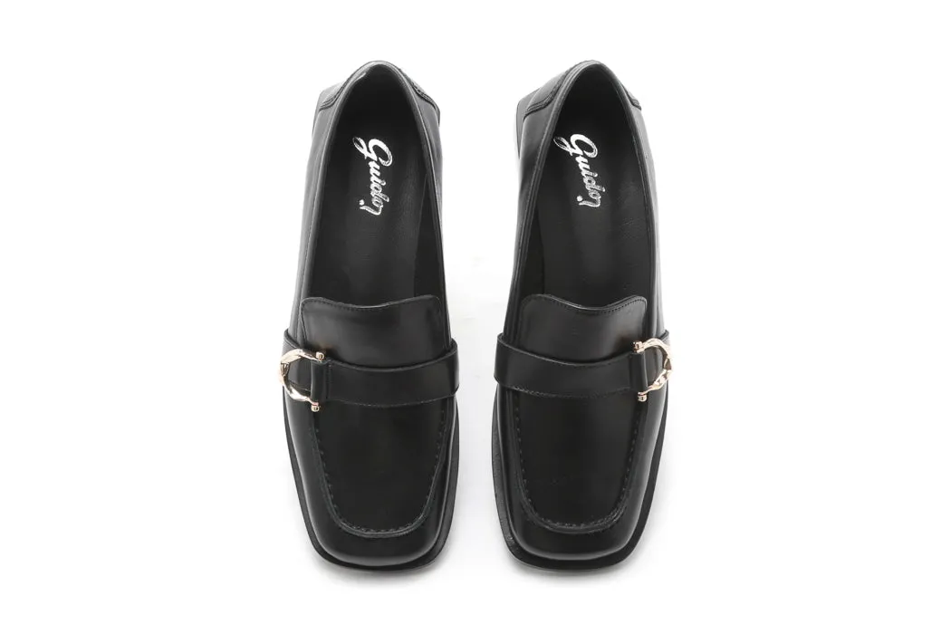 Moccasin Horseshoe Black