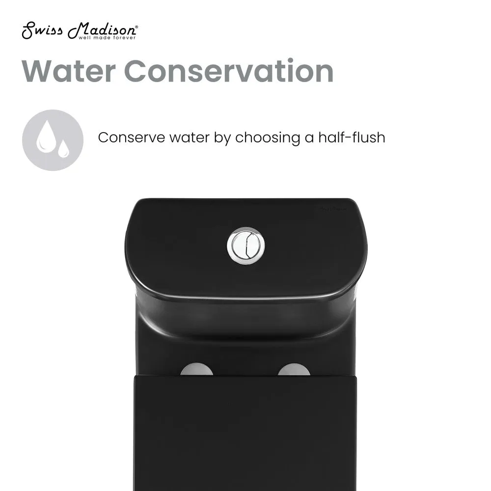 Monaco One-Piece Elongated Toilet Dual-Flush, Matte Black 1.1/1.6 gpf