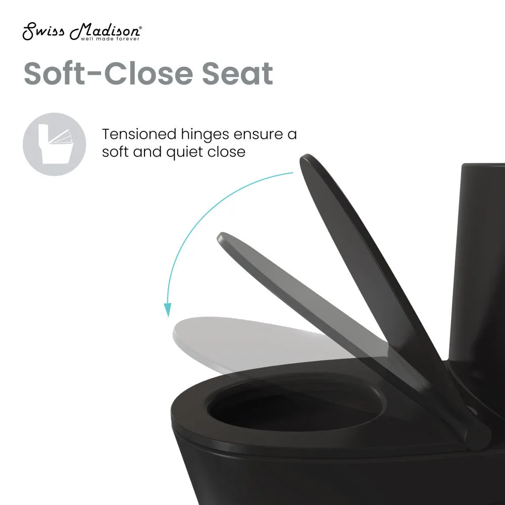 Monaco One-Piece Elongated Toilet Dual-Flush, Matte Black 1.1/1.6 gpf