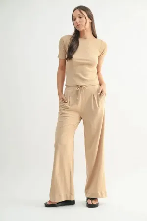 MONO B Vintage Ease Pima Cotton Tee and Pants Set
