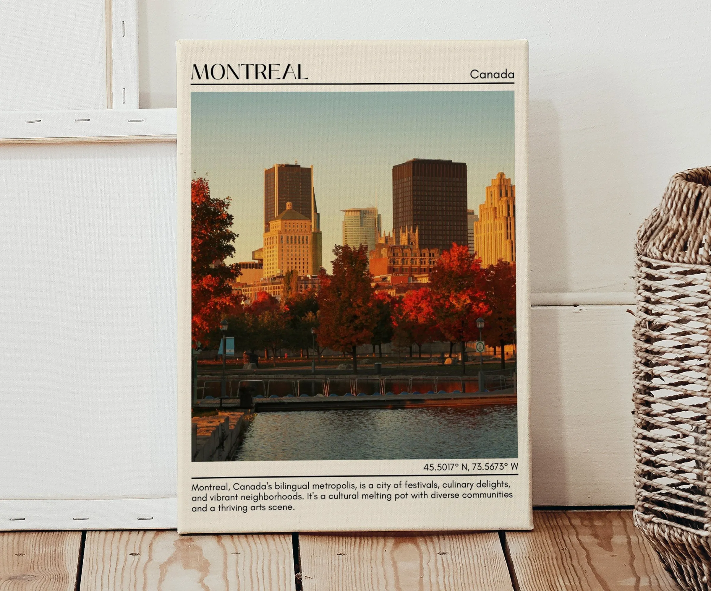 Montreal Minimal Wall Art, Canada
