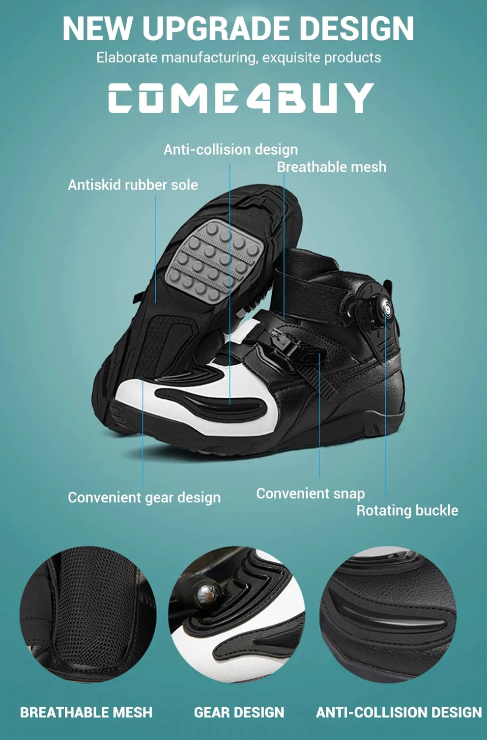 Motorcycle Boots Moto Motorbike Boots Breathable Riding