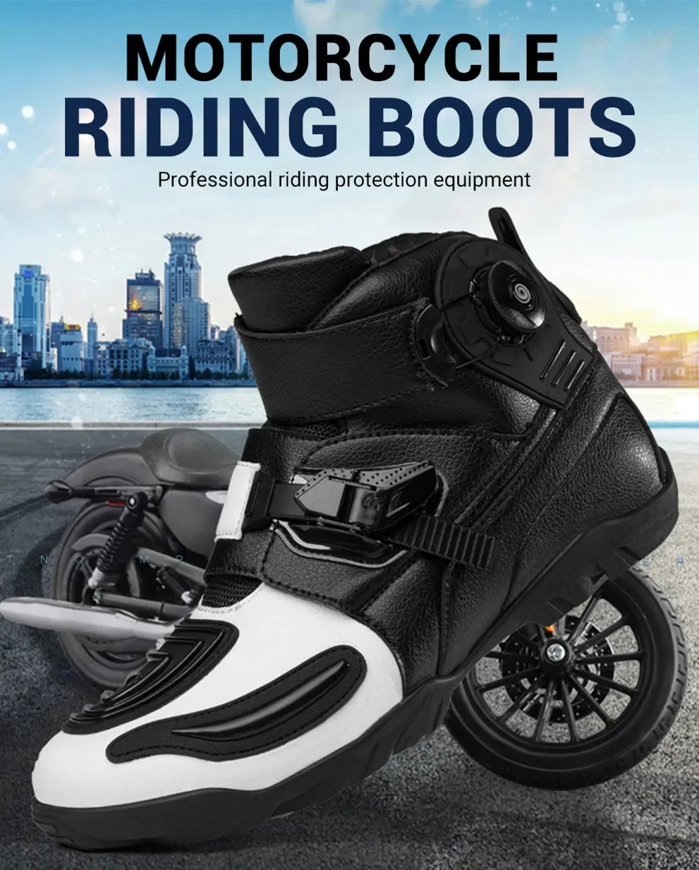 Motorcycle Boots Moto Motorbike Boots Breathable Riding